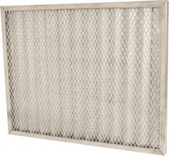 Made in USA - 16" Noml Height x 20" Noml Width x 1" Noml Depth, 71% Capture Efficiency, Permanent Air Filter - MERV 7, Aluminum Cloth & Mesh, Integrated Aluminum Frame, 300 Max FPM, 640 CFM, For Any Unit - Caliber Tooling