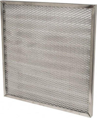 Made in USA - 20" Noml Height x 20" Noml Width x 1" Noml Depth, 71% Capture Efficiency, Permanent Air Filter - MERV 7, Aluminum Cloth & Mesh, Integrated Aluminum Frame, 300 Max FPM, 800 CFM, For Any Unit - Caliber Tooling