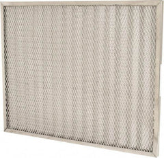 Made in USA - 20" Noml Height x 25" Noml Width x 1" Noml Depth, 71% Capture Efficiency, Permanent Air Filter - MERV 7, Aluminum Cloth & Mesh, Integrated Aluminum Frame, 300 Max FPM, 800 CFM, For Any Unit - Caliber Tooling