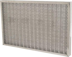 Made in USA - 16" Noml Height x 25" Noml Width x 2" Noml Depth, 76% Capture Efficiency, Permanent Air Filter - MERV 7, Aluminum Cloth & Mesh, Integrated Aluminum Frame, 300 Max FPM, 640 CFM, For Any Unit - Caliber Tooling