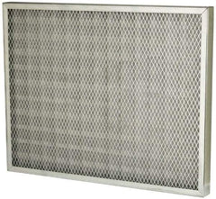 Made in USA - 20" Noml Height x 25" Noml Width x 2" Noml Depth, Permanent Air Filter - Steel, Integrated Steel Frame, 500 Max FPM, 1,750 CFM, For Large Particle Removal Applications - Caliber Tooling