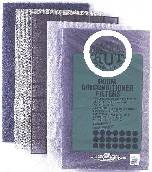 PrecisionAire - 15" High x 24" Wide x 1/2" Deep, Neoprene Coated Natural Hair Air Filter Media Pad - MERV 4, 20 to 30% Capture Efficiency, 60 to 80 Arrestance Efficiency, 300 Max FPM, 180°F Max, Use with Window Air Conditioners - Caliber Tooling