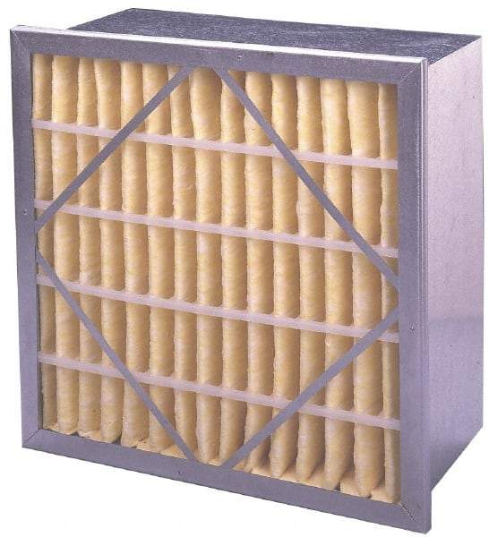 Value Collection - 12" Noml Height x 24" Noml Width x 12" Noml Depth, 65% Capture Efficiency, Rigid Box Air Filter - MERV 11, Synthetic Polypropylene, Integrated Corrosion-Resistant Steel Frame, 1,000 CFM - Caliber Tooling