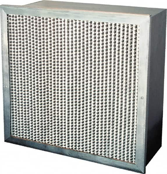 PrecisionAire - 12" Noml Height x 24" Noml Width x 12" Noml Depth, 65% Capture Efficiency, Rigid Box Air Filter - MERV 11, Synthetic Polypropylene, Integrated Corrosion-Resistant Steel Frame, 1,000 CFM, For Precisionaire Type 9 Holding Frame - Caliber Tooling