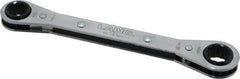 Lang - 1/2" x 9/16" 12 Point Ratcheting Box Wrench - Double End, 6-7/8" OAL, Steel - Caliber Tooling