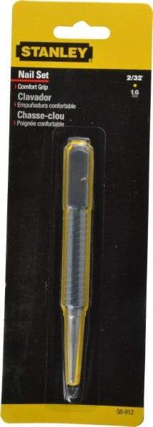 Stanley - 1/16" Nail Punch - 5" OAL, Steel - Caliber Tooling