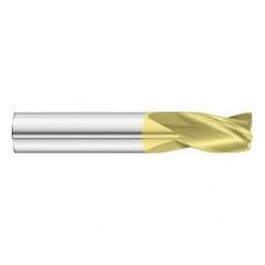 15/64 Dia. x 2-1/2 Overall Length 3-Flute Square End Solid Carbide SE End Mill-Round Shank-Center Cut-TiN - Caliber Tooling