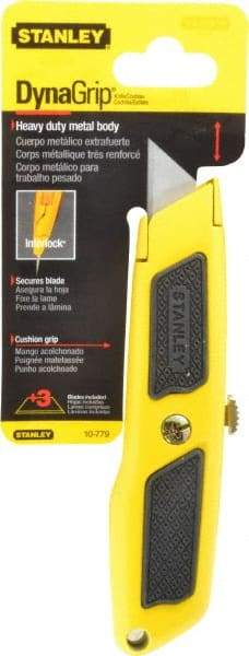 Stanley - Retractable Utility Knife - Plastic with Rubber Grip Handle, 3 Blades Included - Caliber Tooling