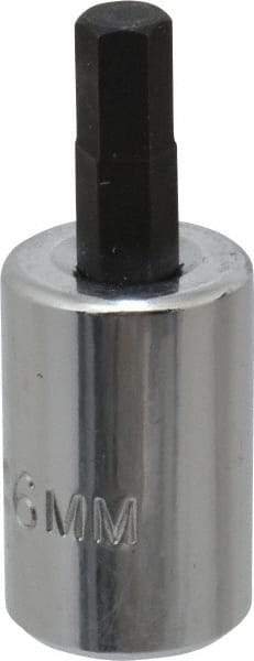 Proto - 3/8" Drive, 6mm Hex Bit Socket - 1-49/64" OAL, 3/4" Bit Length - Caliber Tooling