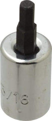 Proto - 3/8" Drive, 3/16" Hex Bit Socket - 1-13/16" OAL, 3/4" Bit Length - Caliber Tooling