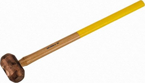 Cook Hammer - 10 Lb Head Nonsparking Mallet - 31" OAL, Wood Handle - Caliber Tooling