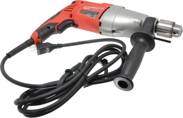 Milwaukee Tool - 120 Volt 1/2" Keyed Chuck Electric Hammer Drill - 0 to 20,000 & 0 to 40,000 BPM, 0 to 1,350 & 0 to 2,500 RPM, Reversible - Caliber Tooling