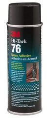 3M - 24 oz Aerosol Clear Spray Adhesive - High Tack, 160°F Heat Resistance, 28 Sq Ft Coverage, High Strength Bond, 10 min Max Bonding Time, Flammable, Series High-Tack 76 - Caliber Tooling