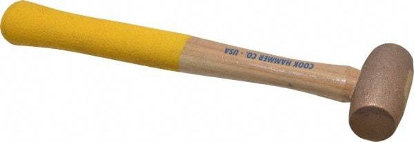 Cook Hammer - 1 Lb Head Nonsparking Mallet - 12" OAL, Wood Handle - Caliber Tooling