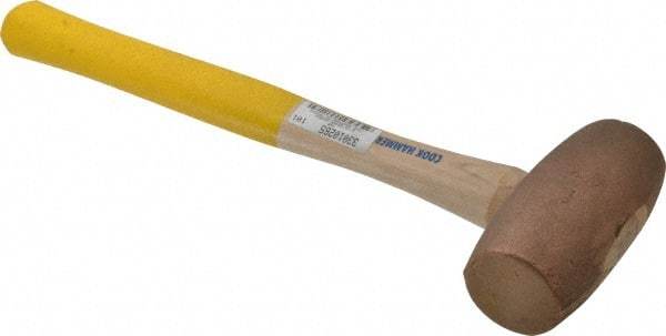 Cook Hammer - 6 Lb Head Nonsparking Mallet - 16" OAL, Wood Handle - Caliber Tooling