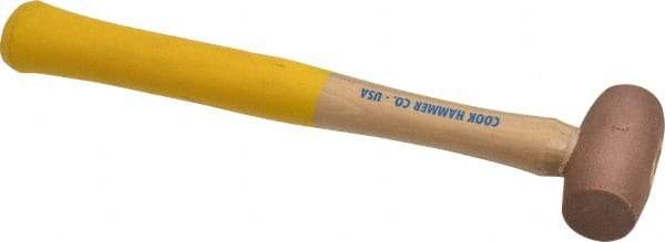 Cook Hammer - 1 Lb Head Nonsparking Mallet - 12" OAL, Wood Handle - Caliber Tooling