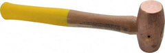 Cook Hammer - 2 Lb Head Nonsparking Mallet - 13" OAL, Wood Handle - Caliber Tooling