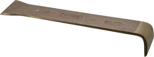 Ampco - Stiff Bronze 1-Edge Scraper - 2" Blade Width x 2" Blade Length, 12" Long Aluminum Handle - Caliber Tooling