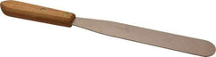 Ampco - 1-1/2" Wide Nickel Copper Spatula - Stiff, Wood Handle, 14" OAL - Caliber Tooling