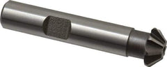 Keo - 1/2" Diam x 1/8" Width of Cut, 45° Included Angle, Shank Connection, High Speed Steel Single Angle Cutter - 3/8" Shank Diam, 2-1/8" Overall Length, Right Hand Cut, Uncoated - Caliber Tooling