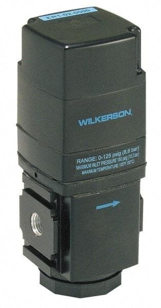 Wilkerson - 1/4 NPT Port, 165 CFM, Aluminum Electronic Regulator - 0 to 125 psi Range, 150 Max psi Supply Pressure, 2.35" Wide x 6.31" High - Caliber Tooling