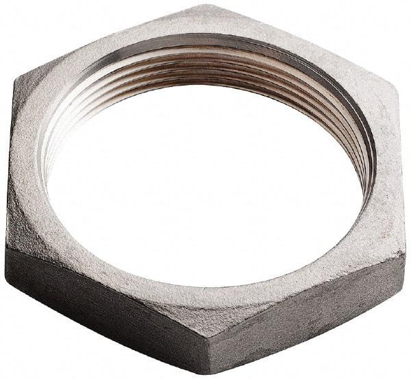 Merit Brass - 3/8" Grade 316 Stainless Steel Pipe Locknut - FNPSL End Connections, 150 psi - Caliber Tooling