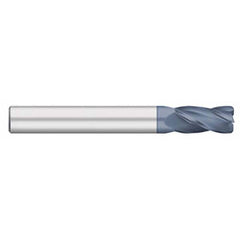 Corner Radius End Mill: 1/4″ Dia, 1″ LOC, 0.02″ Radius, 4 Flutes, Solid Carbide 4″ OAL, 1/4″ Shank Dia, 30 ° Helix, AlTiN Coated, Corner Radius End, Centercutting