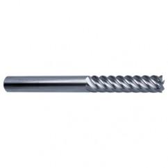 12mm Dia. - 150mm OAL - 45° Helix Bright Carbide End Mill - 6 FL - Caliber Tooling