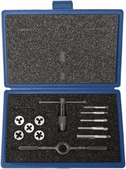 Vermont Tap & Die - M6x1.00 to M12x1.75 Tap, Metric, Tap and Die Set - Carbon Steel, High Speed Steel Taps, Adjustable - Exact Industrial Supply