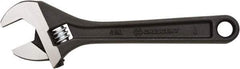 Crescent - 1/2" Jaw Capacity, 4" Standard Adjustable Wrench - Steel, Black Finish, 4" OAL - Caliber Tooling