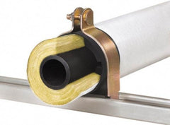 Klo-Shure - 1" Pipe, Zinc Plated Steel Strut Mount Insulation Coupling - Trivalent Zinc & Yellow - Caliber Tooling