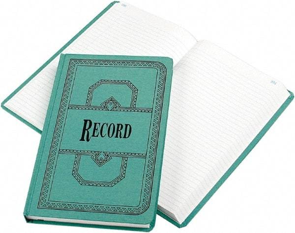 Boorum & Pease - 500 Sheet, 12-1/8 x 7-5/8", Record Rule Record/Account Book - Blue - Caliber Tooling