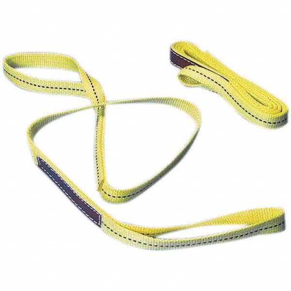 Eye & Eye Sling: 1″ Wide, 6' Long, Nylon Yellow