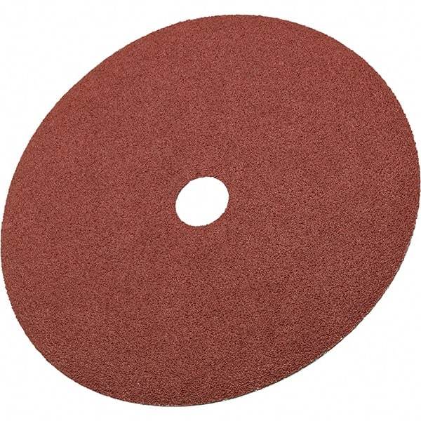 3M - 7" Diam 7/8" Hole 120 Grit Fiber Disc - Fine Grade, Aluminum Oxide, 8,600 Max RPM, Series 381C - Caliber Tooling