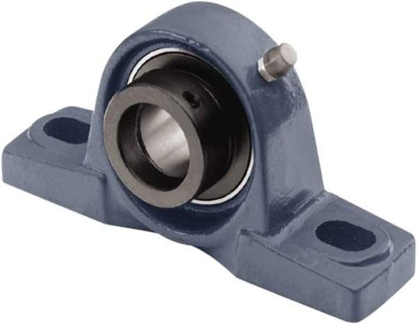 Tritan - 1" ID, 5.5118" OAL x 2.7953" OAH Pillow Block - 1,760 Lb Static Cap, 3,150 Lb Dyn Cap, 4.13" Btw Mnt Hole Ctrs, 1-7/16" Base-to-Ctr Ht, Cast Iron/Steel - Caliber Tooling