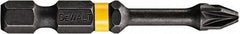 DeWALT - PZ.2 Posidriv Screwdriver Bit - 1/4" Hex Drive, 2" OAL - Caliber Tooling