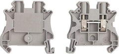 Schneider Electric - 1 Pole, 1,000 Volt, 41 Amp, -40 to 266°F, DIN Rail Mount, Polyamide Passthrough Terminal Block - 2 Contacts, 26 to 10 AWG Compatibility, 47-1/2mm High - Caliber Tooling