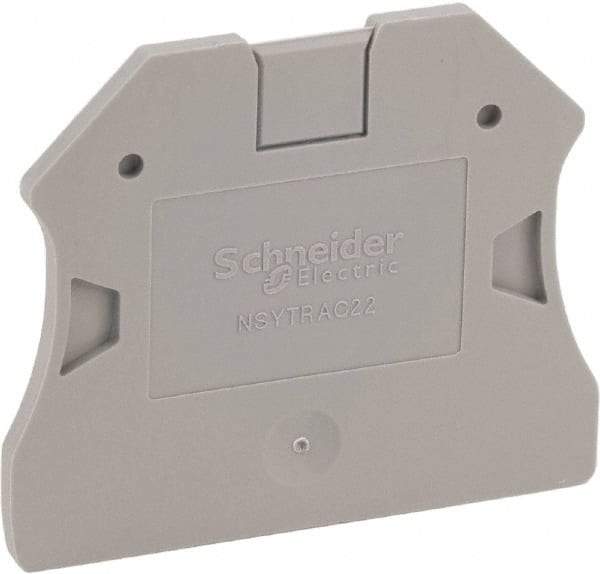 Schneider Electric - 2.2mm High, Terminal Block End Cover - Use with NSYT Terminal Blocks - Caliber Tooling