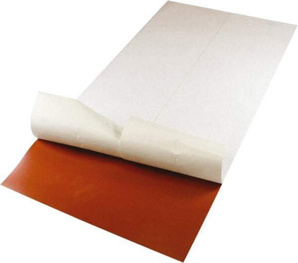 Value Collection - 24" Long, 12" Wide, 1/16" Thick, Silicone Rubber Foam Sheet - 50 to 60 Durometer, Red, -60 to 400°F, 550 psi Tensile Strength, Adhesive Backing - Caliber Tooling