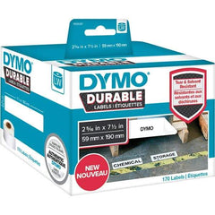 Dymo - Labels, Ribbons & Tapes Type: Large Shelving Labels Color: White - Caliber Tooling