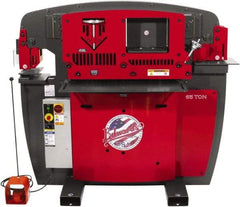 Edwards Manufacturing - 9-3/4" Throat Depth, 65 Ton Punch Pressure, 1-1/16" in 3/4" Punch Capacity Ironworker - 3 Phase, 230 Volts - Caliber Tooling