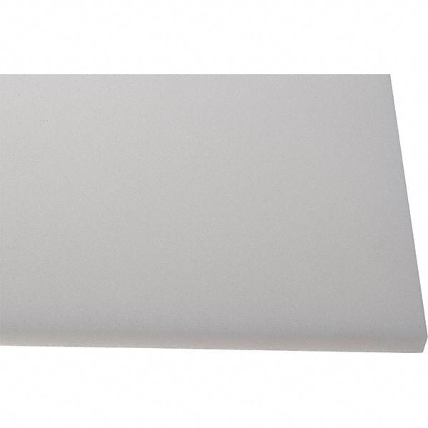 Made in USA - 1/2" Thick x 2' Wide x 4' Long, Polyethylene (HDPE) Sheet - White, Shore D-65 Hardness, Cutting Board Grade, ±10% Tolerance - Caliber Tooling