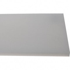 Made in USA - 1/2" Thick x 7-1/2" Wide x 4' Long, Polyethylene (HDPE) Sheet - White, Shore D-65 Hardness, Cutting Board Grade, ±10% Tolerance - Caliber Tooling