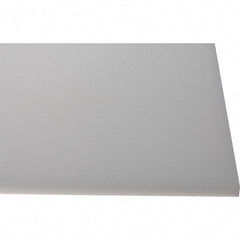 Made in USA - 1/2" Thick x 1' Wide x 4' Long, Polyethylene (HDPE) Sheet - White, Shore D-65 Hardness, Cutting Board Grade, ±10% Tolerance - Caliber Tooling