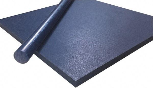 Made in USA - 1/4" Thick x 6" Wide x 10' Long, Polyethylene (UHMW) Sheet - Blue, Shore D-65 Hardness, Bearing Grade Grade, ±10% Tolerance - Caliber Tooling