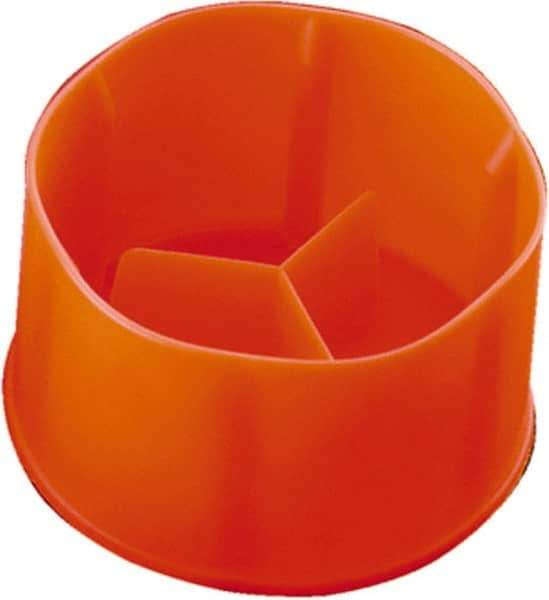 Caplugs - 1.86" ID, Round Head Connector Cap - 1-1/16" Long, Low-Density Polyethylene, Orange - Caliber Tooling