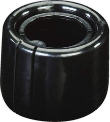 Caplugs - Round Head, Tear-Tab Tube Cap - Low-Density Polyethylene, Black - Caliber Tooling