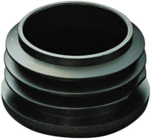 Caplugs - Round Finishing Plug for 10 to 14 Gauge Panels, for 1-5/8" Tube Diam - 1-5/8" OD, 1/2" Deep, Low-Density Polyethylene, Black - Caliber Tooling