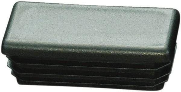 Caplugs - Rectangular Finishing Plug for 6 to 8 Gauge Panels, - 0.98" Deep, Low-Density Polyethylene, Black - Caliber Tooling