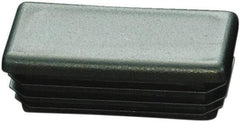 Caplugs - Rectangular Finishing Plug for 14 to 20 Gauge Panels, - 0.51" Deep, Low-Density Polyethylene, Black - Caliber Tooling